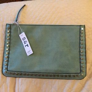 Summer & Rose turquoise clutch with studs